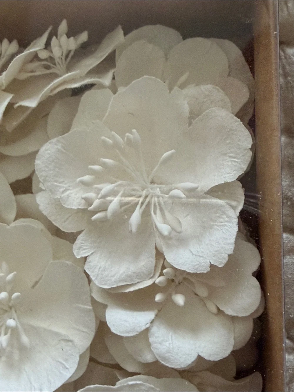 Recollections White Paper Flower Embellishments - Pack of 24